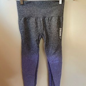 Gymshark XS Ombre Seamless Leggings (Gray/Purple)